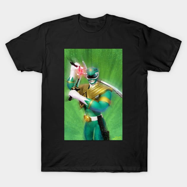 Dragon Ranger / Green Ranger T-Shirt by EvoComicsInc